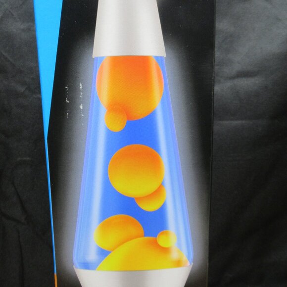 Classic Lava Lamp 14.5" Blue and Orange - Picture 2 of 6